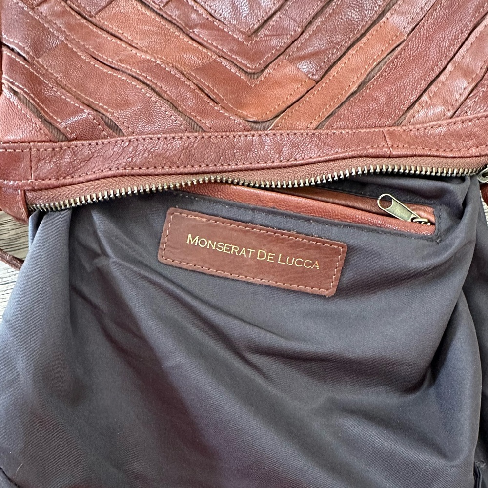 Monserat De Lucca Benecio Crossbody Leather Bag Purse - Picture 13 of 16